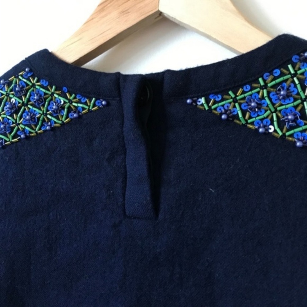 J. Crew Collection Beaded Wool Top - Picture 6 of 10